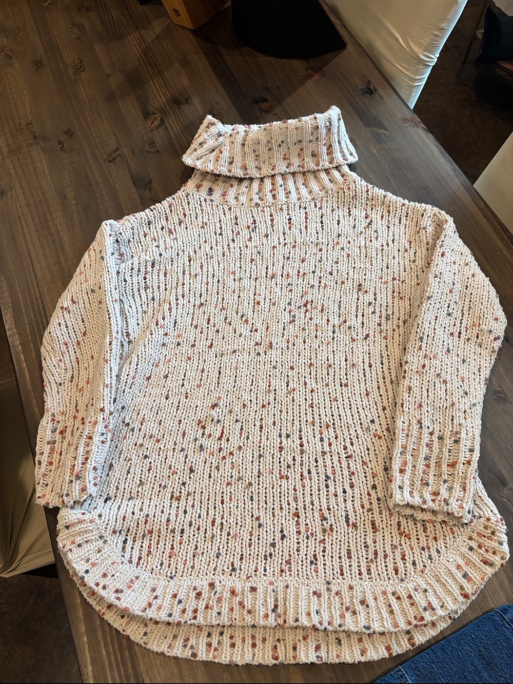 Jessica Simpson Cream Speckled Turtleneck Sweater